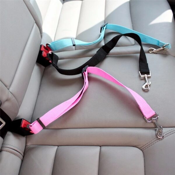 Adjustable Pet Cat Dog Car Seat Belt Pet Seat Vehicle Dog Harness Lead Clip Safety Lever Traction Dog Collars Dogs Accessories Pets Products - Image 4