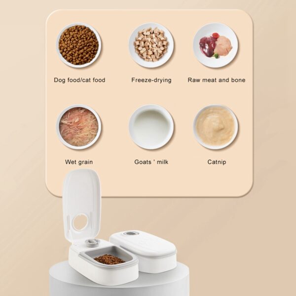 Automatic Pet Feeder | Smart Food Dispenser For Cats Dogs | Timer Stainless Steel Bowl Auto Dog Cat Pet Feeding Pets Supplies | Food Dispenser for Cats & Dogs | Auto Feeding Pet Supplies - Image 6