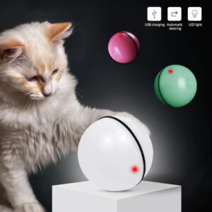 LED Laser Rolling Cat Toy Ball | Interactive Electronic Pet Toy for Cats and Kittens