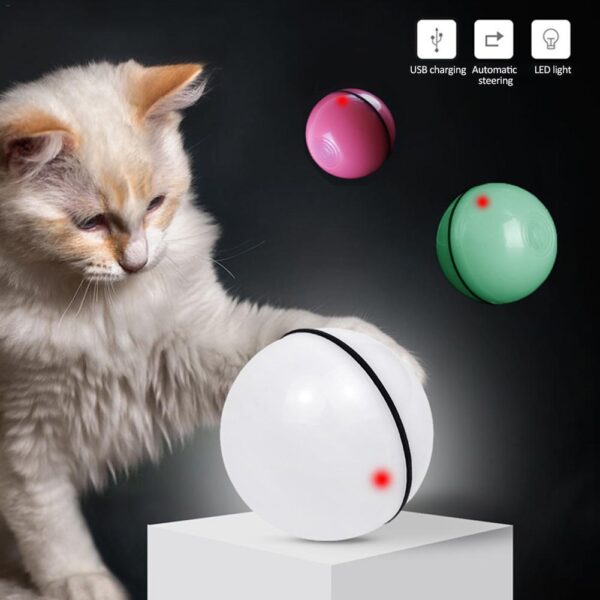LED Laser Rolling Cat Toy Ball | Interactive Electronic Pet Toy for Cats and Kittens