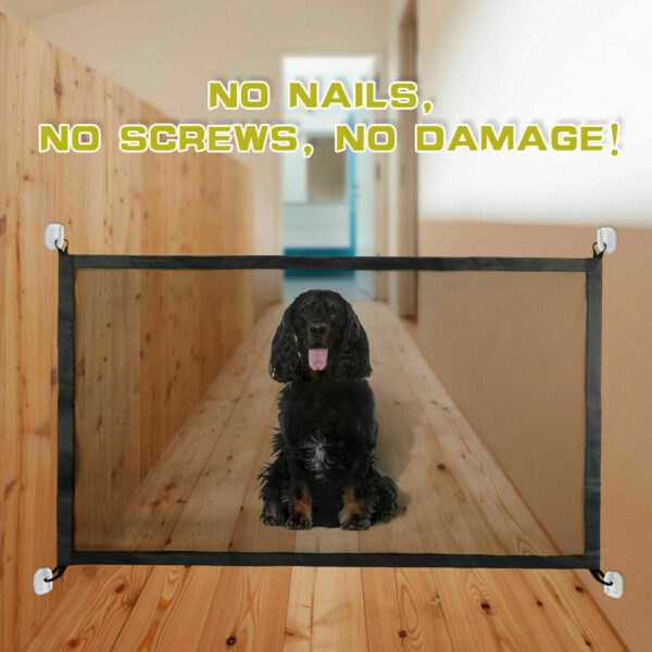 Portable Pet & Baby Safety Gate – Mesh Guard Barrier for Doors & Stairs | Magic Fence for Dogs & Cats - Image 7