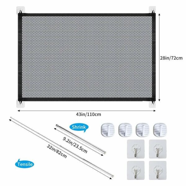 Portable Pet & Baby Safety Gate – Mesh Guard Barrier for Doors & Stairs | Magic Fence for Dogs & Cats - Image 10