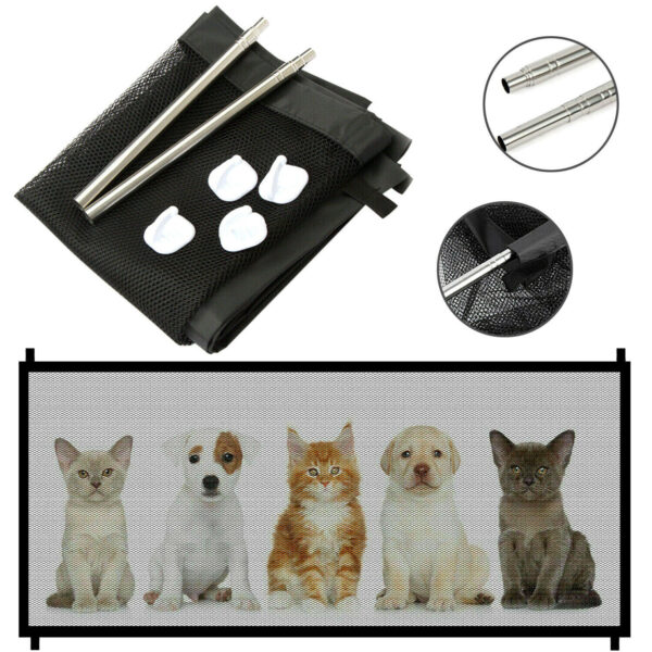 Portable Pet & Baby Safety Gate – Mesh Guard Barrier for Doors & Stairs | Magic Fence for Dogs & Cats - Image 9