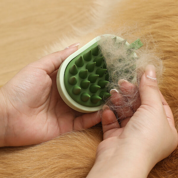 Soft Silicone Pet Grooming Brush – Handheld Dog & Cat Bath Comb for Hair Removal, Massage & Shampoo | Easy Cleaning Tool - Image 8