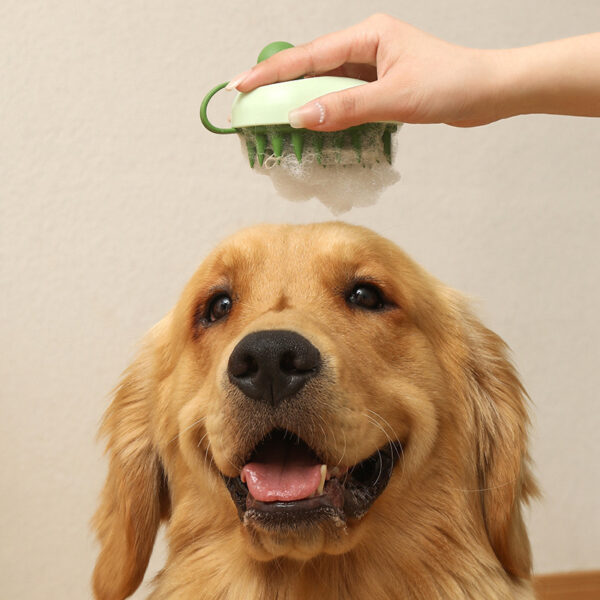 Soft Silicone Pet Grooming Brush – Handheld Dog & Cat Bath Comb for Hair Removal, Massage & Shampoo | Easy Cleaning Tool - Image 9