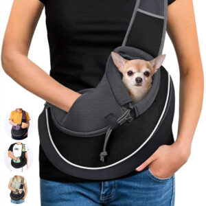 Portable Pet Carrier Bag for Cats & Small Dogs – Breathable, Lightweight, Crossbody Travel Sling for Women (Outdoor Use)