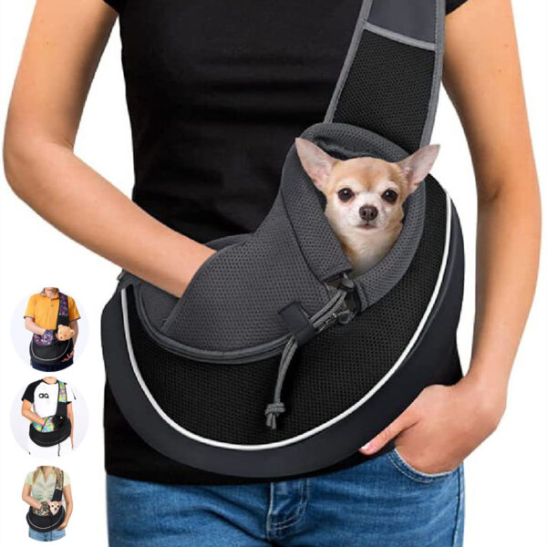 Portable Pet Carrier Bag for Cats & Small Dogs – Breathable, Lightweight, Crossbody Travel Sling for Women (Outdoor Use)