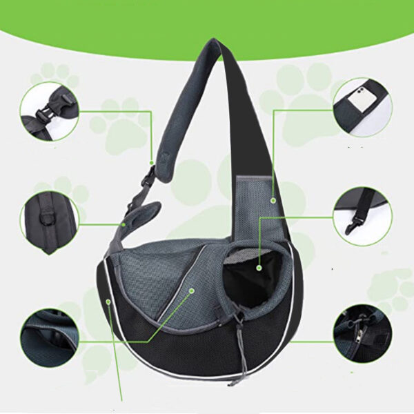 Portable Pet Carrier Bag for Cats & Small Dogs – Breathable, Lightweight, Crossbody Travel Sling for Women (Outdoor Use) - Image 3