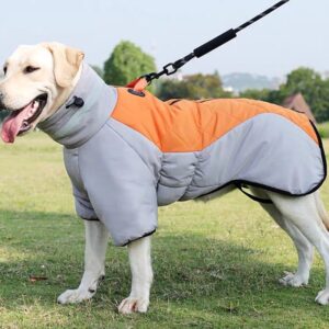 Waterproof Winter Dog Coat – Warm Padded Jacket for Medium & Large Dogs | Labrador Pet Vest for Cold Weather