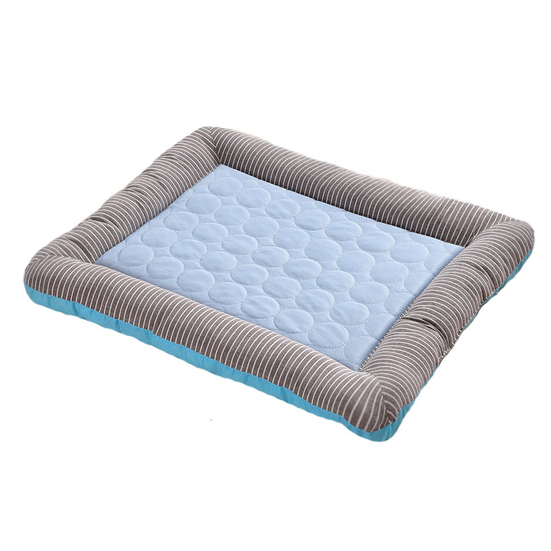 Pet Cooling Pad Bed For Dogs Cats Puppy Kitten Cool Mat Pet Blanket Ice Silk Material Soft For Summer Sleeping  Blue Breathable - Image 8