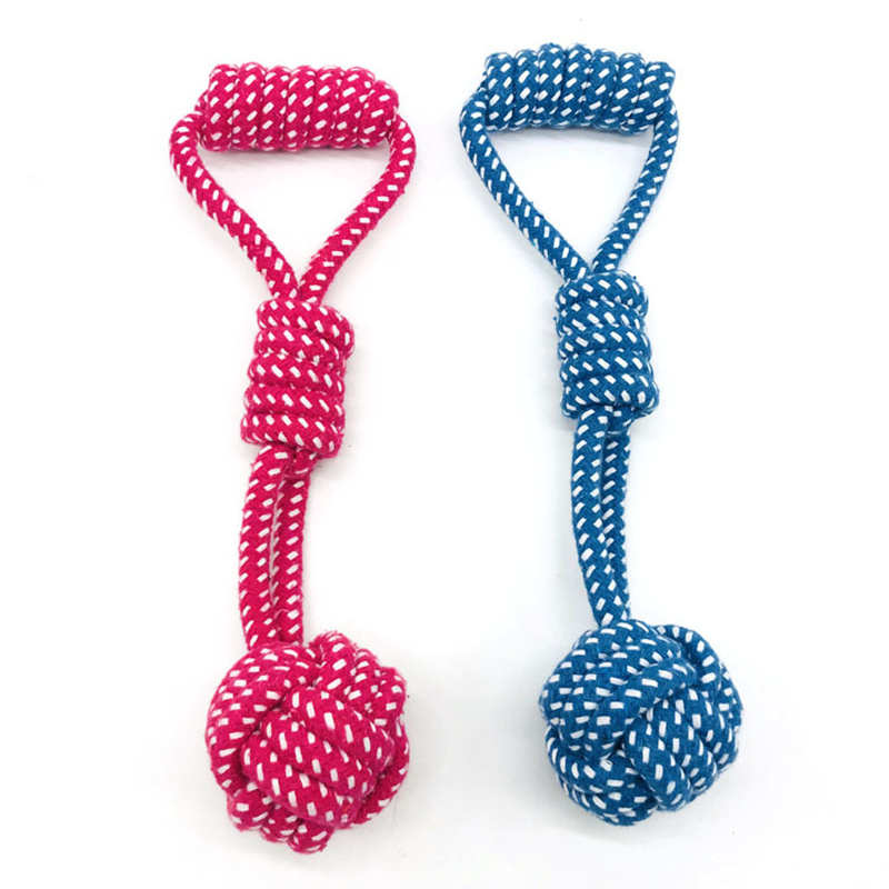 PetBites Cotton Rope Dog Molar Toy  Interactive Chew & Tug Ball for Small Dogs - Image 3