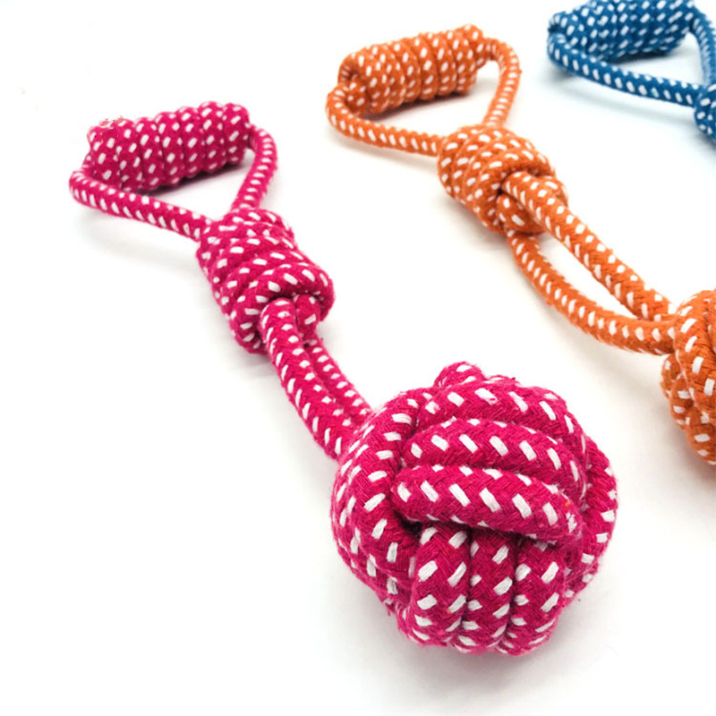 PetBites Cotton Rope Dog Molar Toy  Interactive Chew & Tug Ball for Small Dogs - Image 5