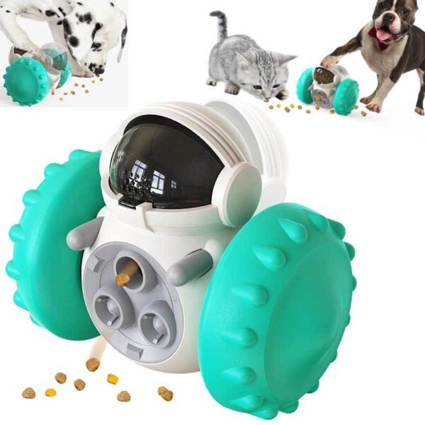 PetBites Cat & Dog Interactive Slow Feeder Toy Car  Smart Balance Food Dispenser for Pets